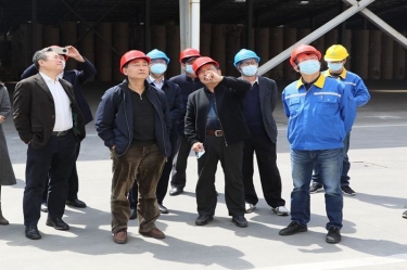 生态环境部科财司副司长付川一行考察由辉达娱乐承担的国家科技重大专项示范工程
